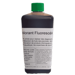 Bouteille carrée de 500 ml colorant Fluorescéine